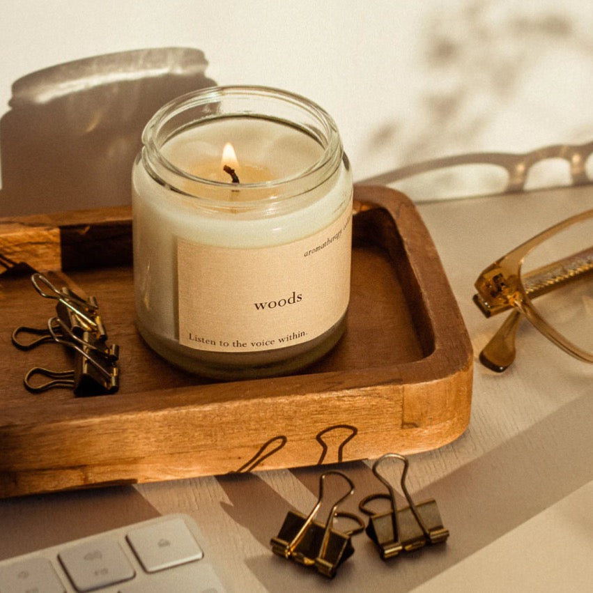 Set of 4 aromatherapy candles - all-natural scented ARTISAN candles with essential oils