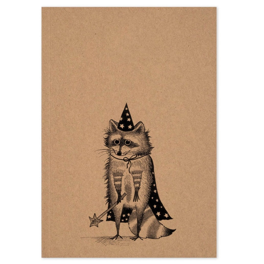 Notebook - Raccoon Magician - RECYCLED PAPER
