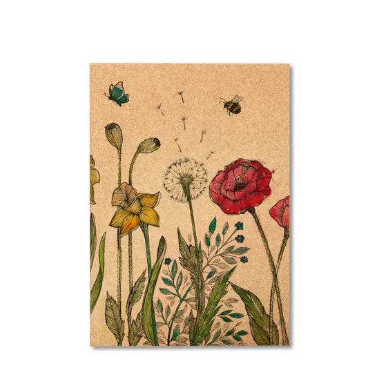 Libreta - Flores - PAPEL RECICLADO