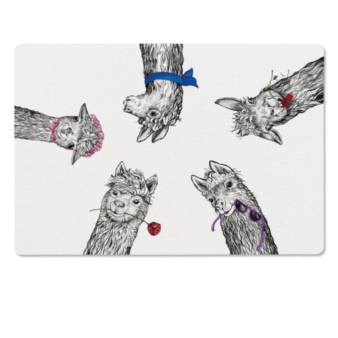 Wooden Breakfast Board- Llama Vibes
