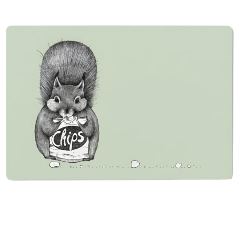 Wooden Breakfast Board- Chips Squirrel