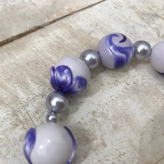 ¨Nerea” beaded Empress necklace by Stephanie Fraselle - Artisan Jewellery Design