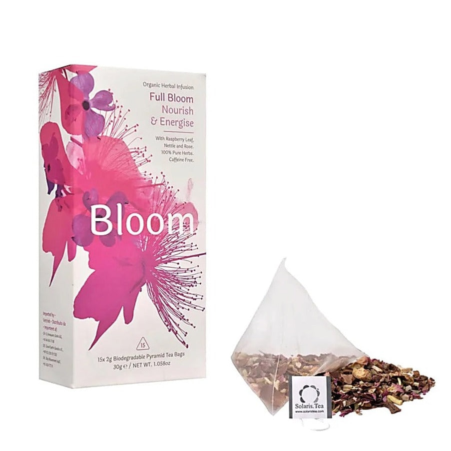 Solaris Bloom Bio-Kräutertee Full Bloom - Pyramidenförmige, biologisch abbaubare Teebeutel
