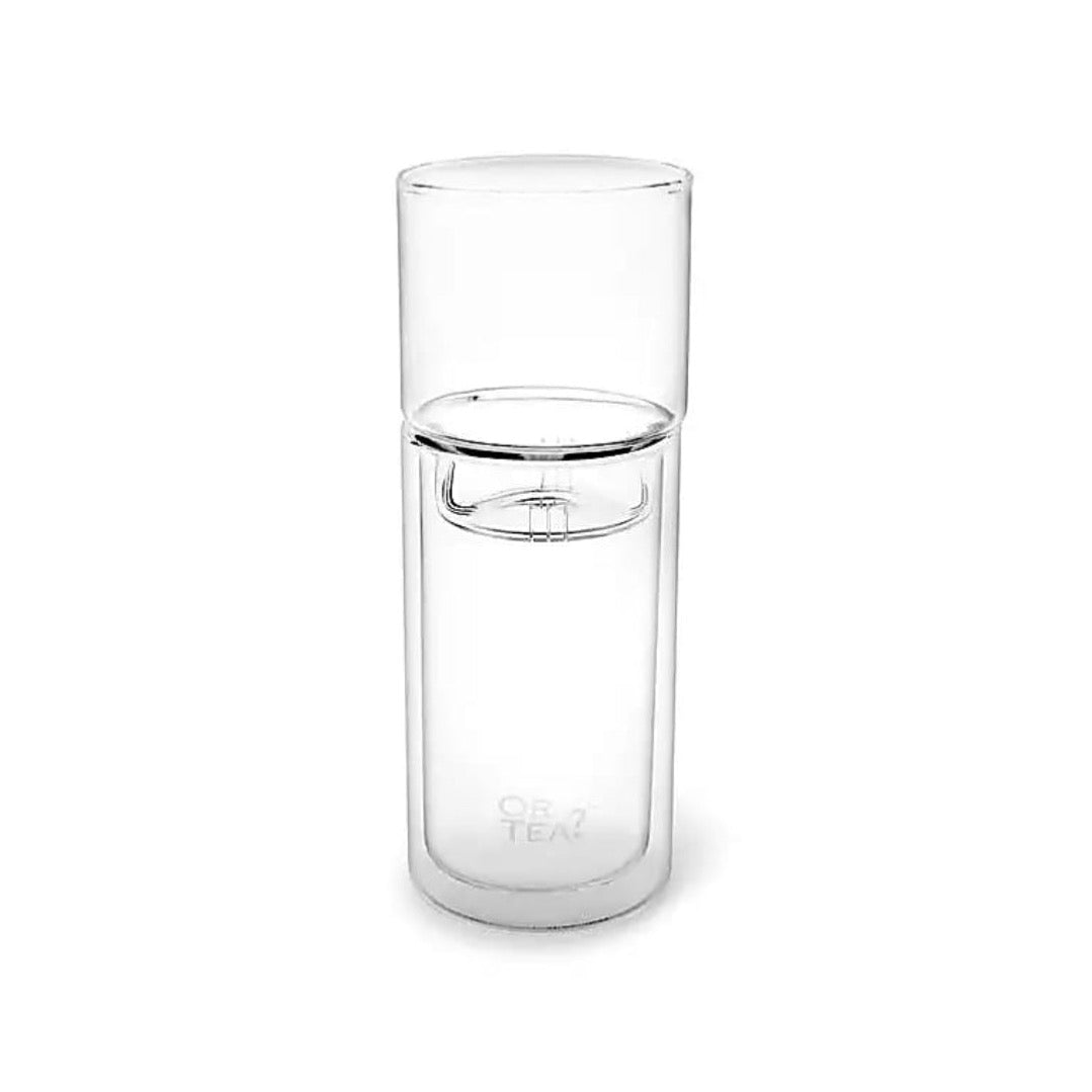 Or Tea?™ Glassier™ ice tea glass + ice strainer.