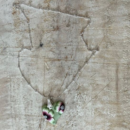 Mini Heart ¨Enchanted Garden¨ - Sterling Silver 925 necklace by Stephanie Fraselle - Artisan Jewellery Design