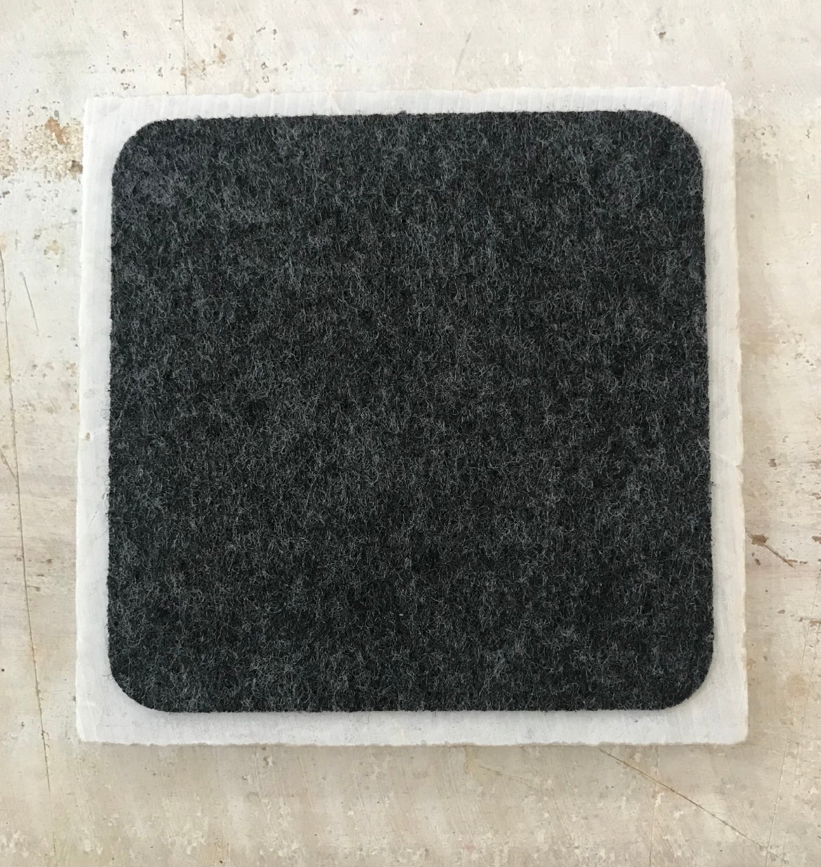 Natural stone art tile "Sunny Daschund"
