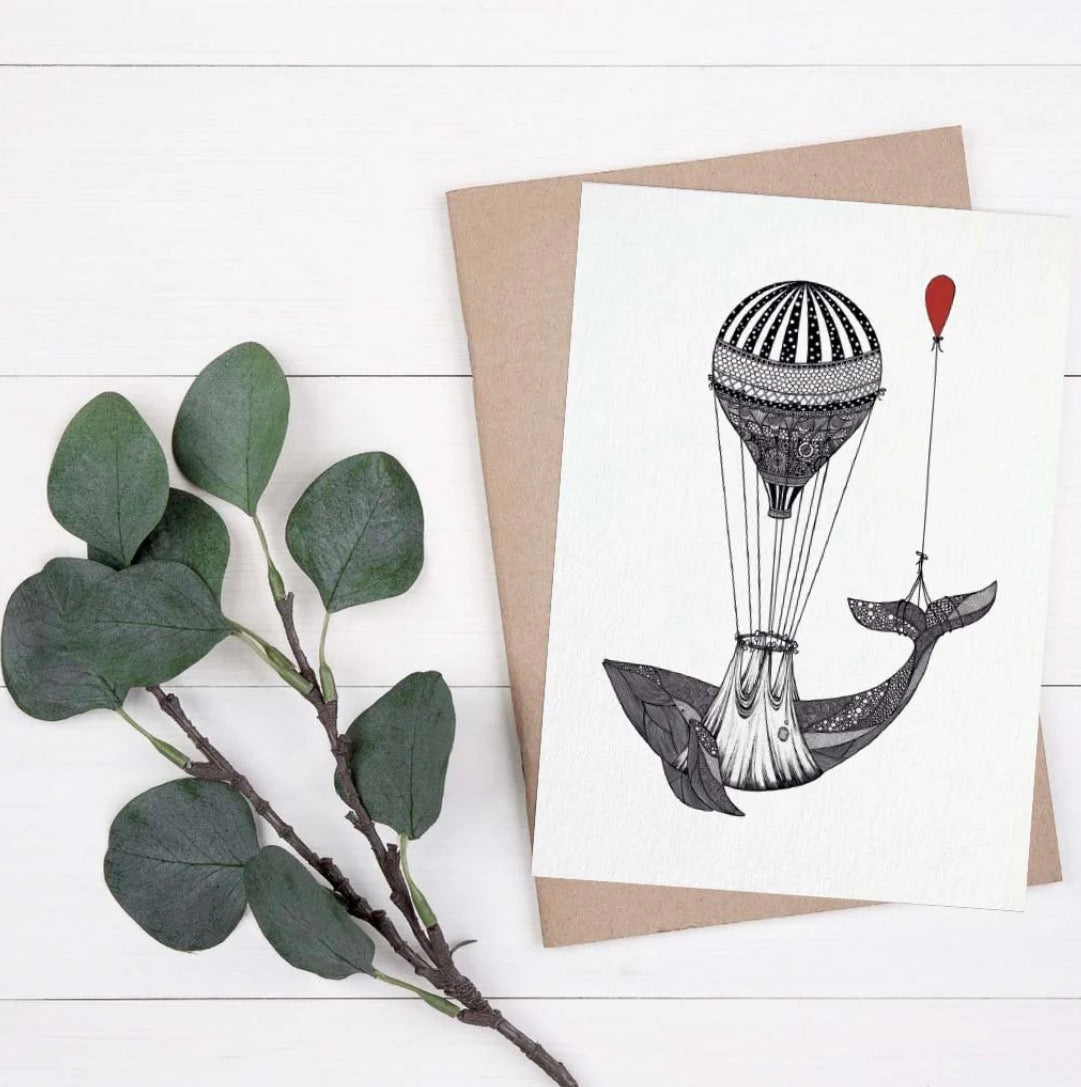 Postcard - Whale Balloon