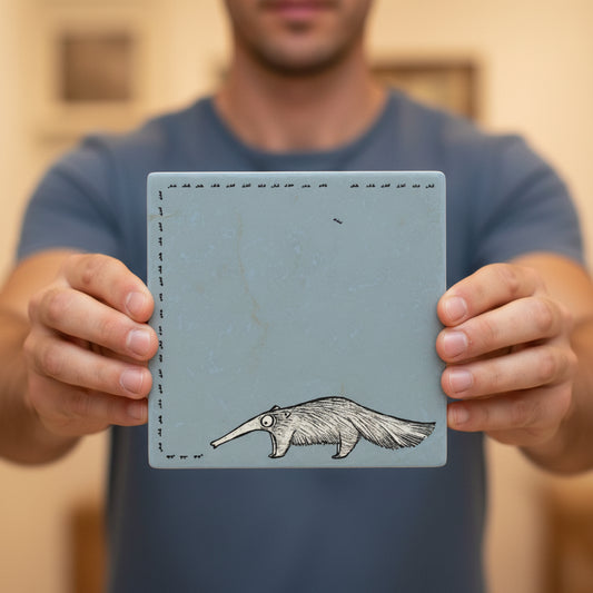 Natural stone art tile "Anteater"