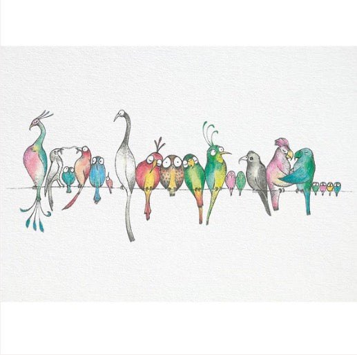 Postcard - Bird Parade