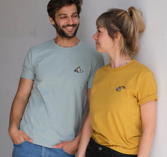 Best Organic Super Soft unisex T-shirt - Snail - Embroidered Motif