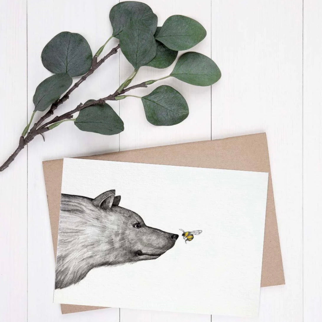 Postcard - The Bear and the Bee