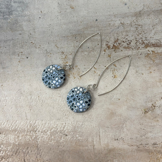 “Blue Denim” 925 STERLING SILVER - handmade Earring drops - by Stephanie Fraselle - Artisan Jewellery Design