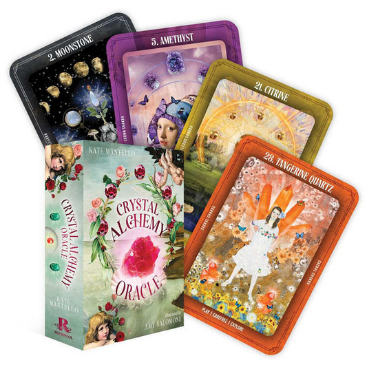 Crystal Alchemy Oracle card deck with guidebook by Kate Mantello