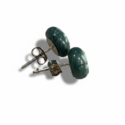 „Laurisilva“ 925 STERLING SILBER 8mm OHRRINGE OHRSTECKER - handgefertigt - von Stephanie Fraselle - Kunstvolles Schmuckdesign