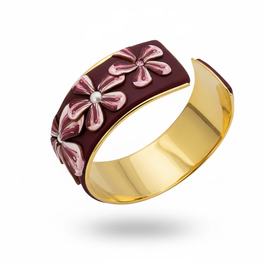 Hues|Crimson Bloom Medium Cuff