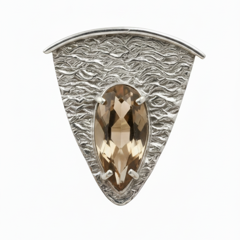 Natural 5 Carat Smoky Topaz | 925 Solid Sterling Silver Pendant