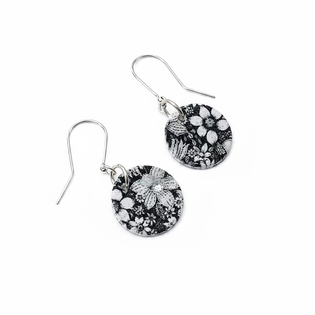 Monochrome | Floral | Earrings