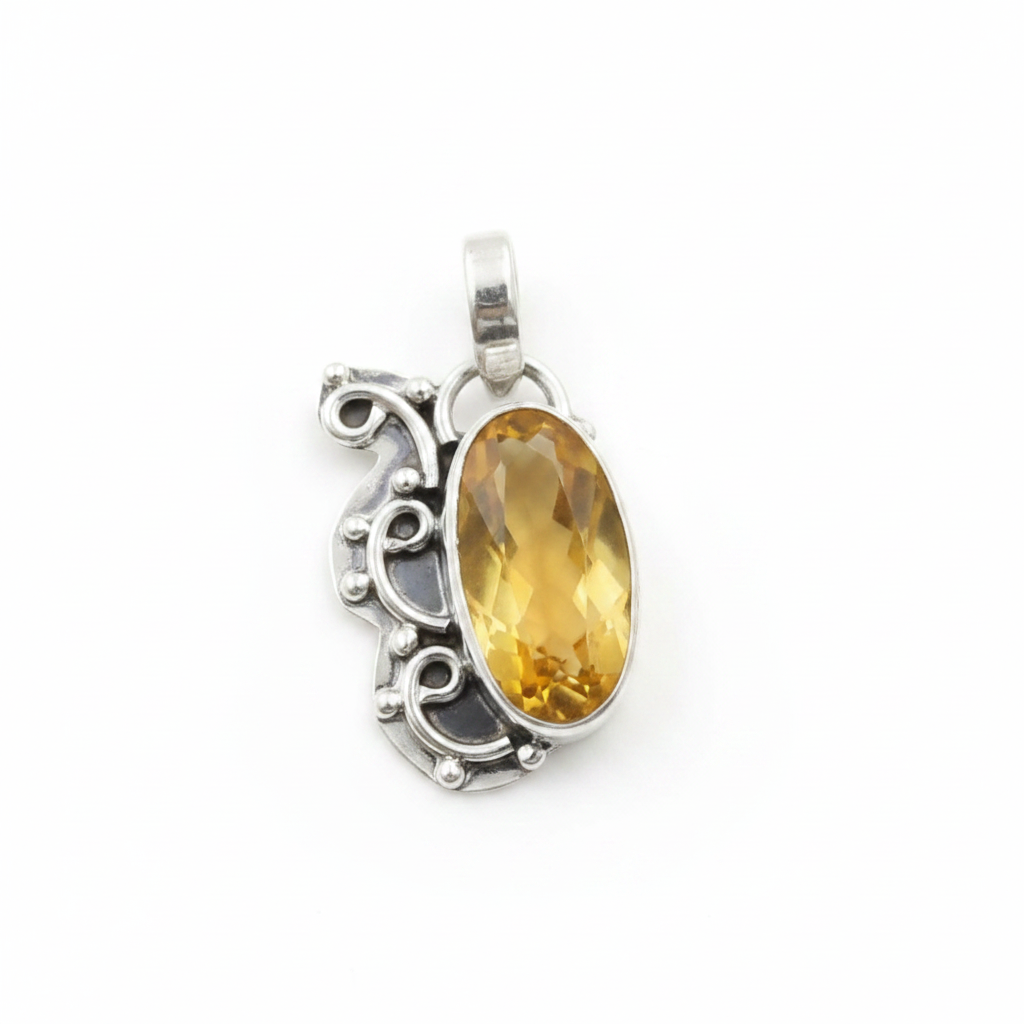Solid 925 Sterling Silver | 5 Carat Flawless Golden Citrine