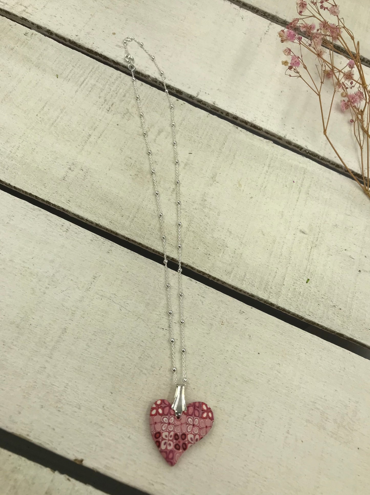 Mini Heart ¨Enchanted Garden¨ - Sterling Silver 925 necklace by Stephanie Fraselle - Artisan Jewellery Design