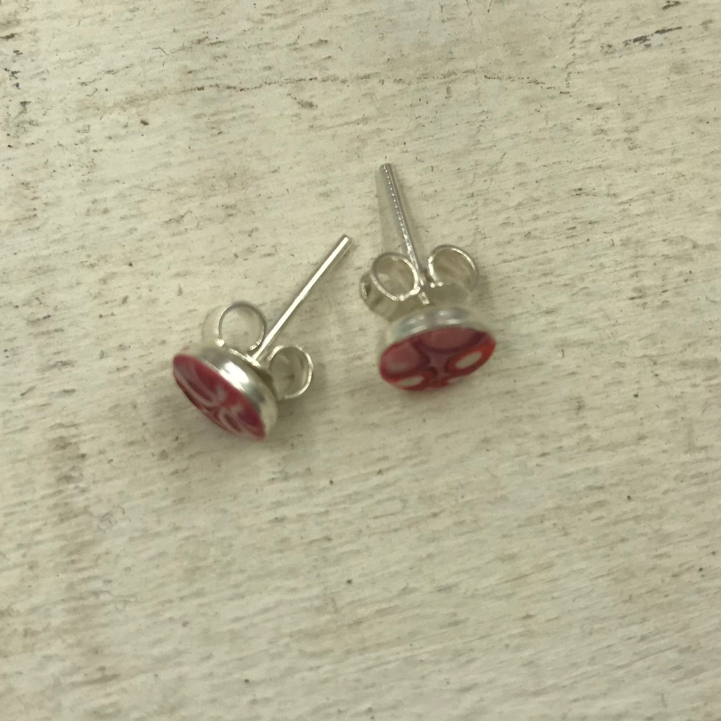 „Enchanted Garden“ 925 STERLING SILBER 6mm OHRRINGE OHRSTECKER – handgefertigt – von Stephanie Fraselle – Kunstvolles Schmuckdesign