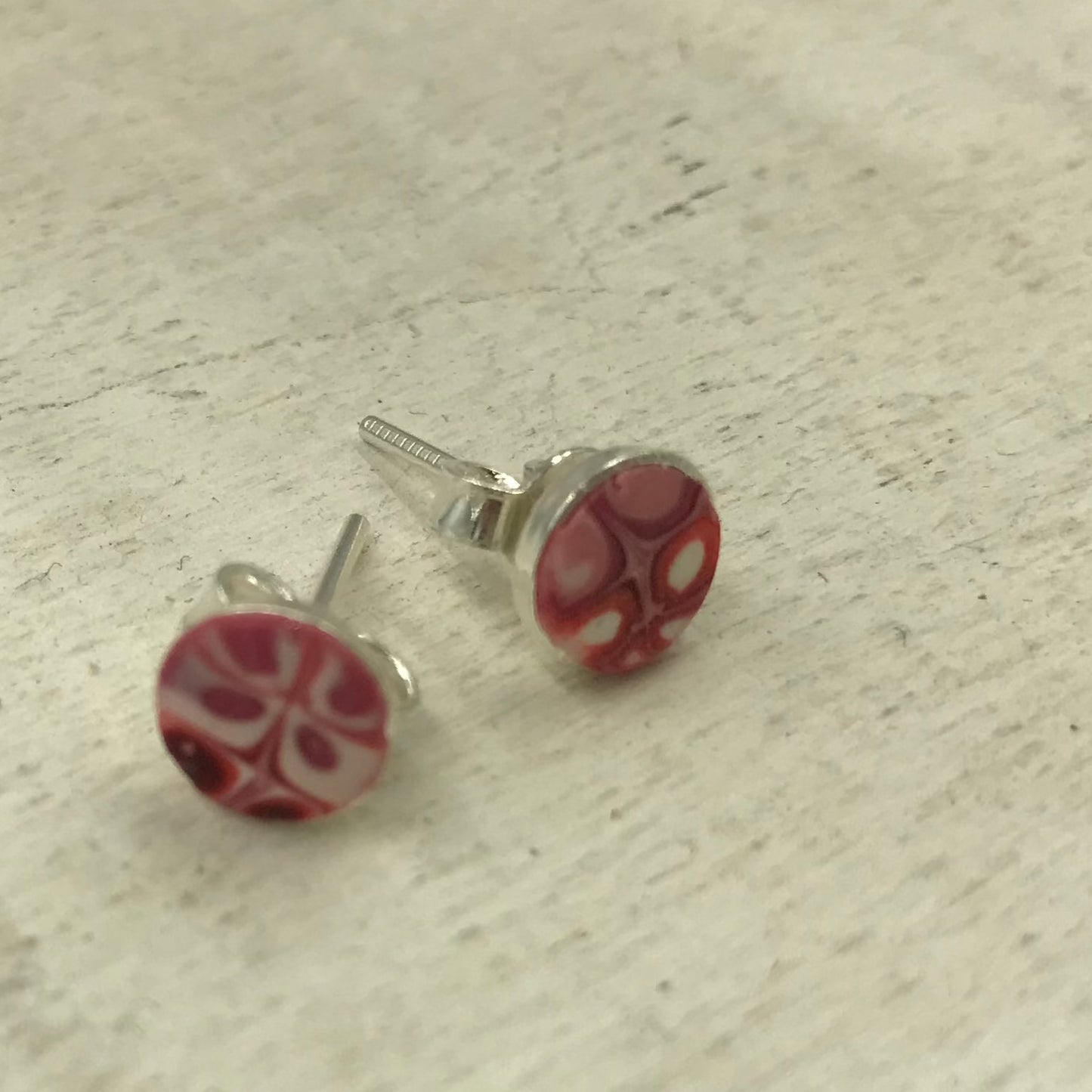 „Enchanted Garden“ 925 STERLING SILBER 6mm OHRRINGE OHRSTECKER – handgefertigt – von Stephanie Fraselle – Kunstvolles Schmuckdesign