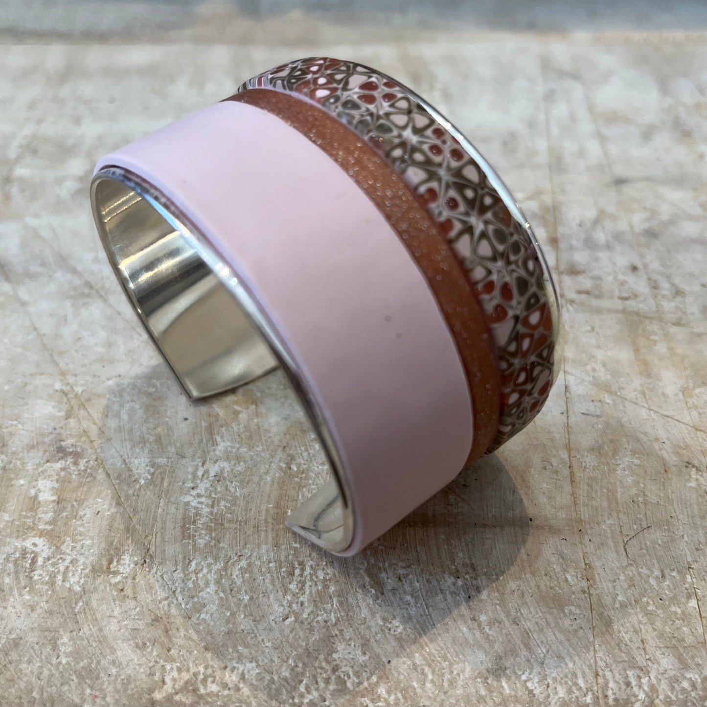 ¨Gilded Rose¨bracelet cuff by Stephanie Fraselle - Artisan Jewellery Design