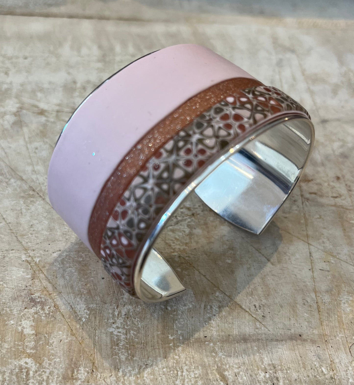 ¨Gilded Rose¨bracelet cuff by Stephanie Fraselle - Artisan Jewellery Design