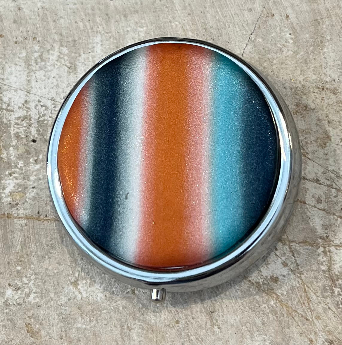 “Moroccan Spice” embellished 50mm Vitamin~ Pill box by Stephanie Fraselle - Artisan Jewellery Design