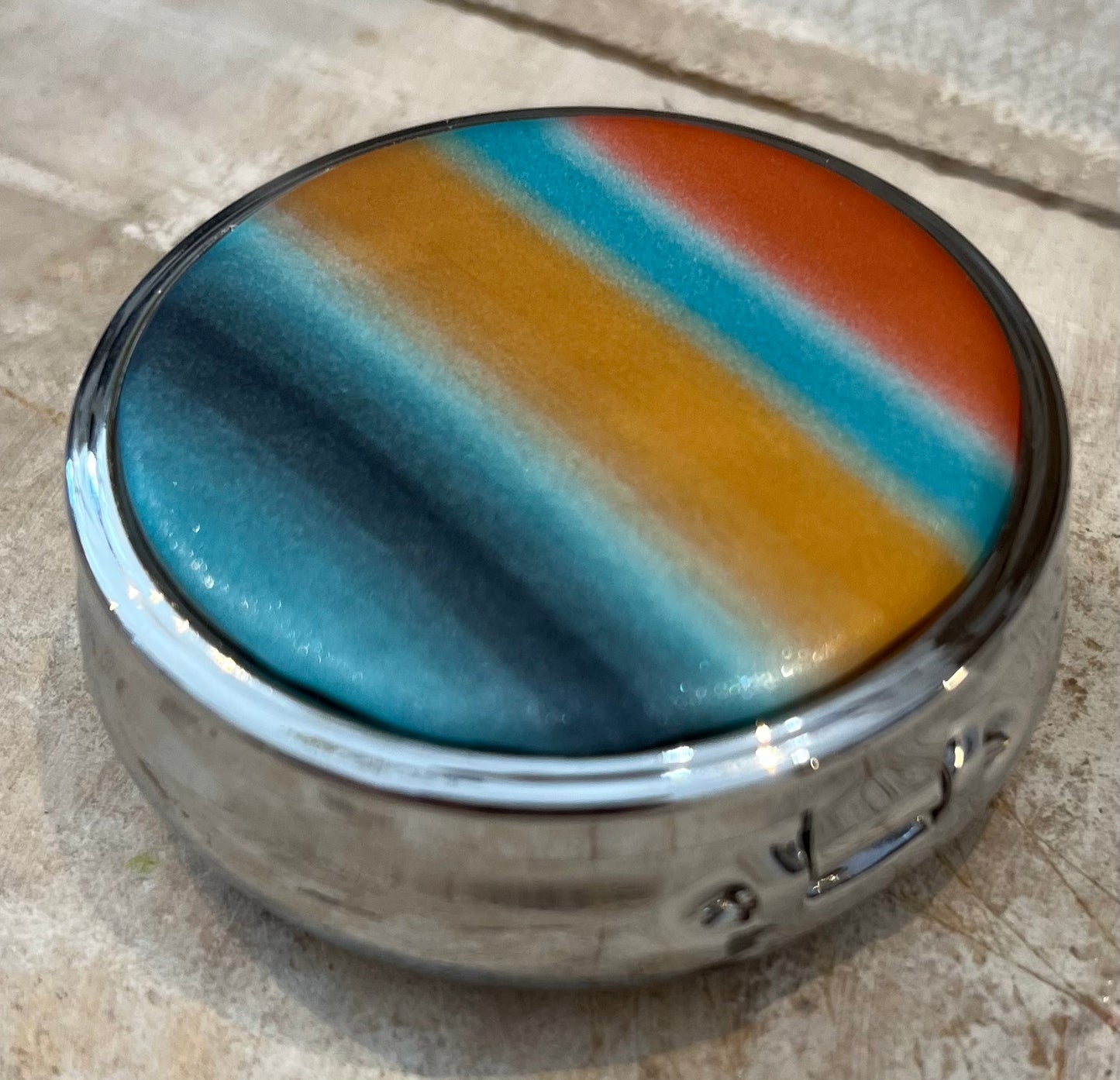 “Moroccan Spice” embellished 60mm Vitamin~ Pill box by Stephanie Fraselle - Artisan Jewellery Design