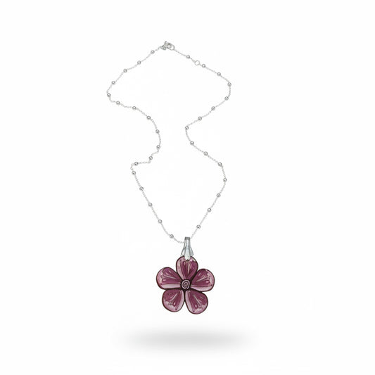 Flower Pendant|Hues|Crimson