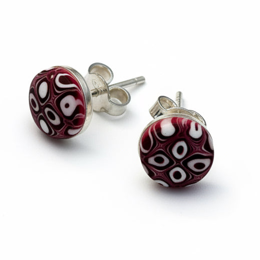 Hues | Crimson Stud Earrings