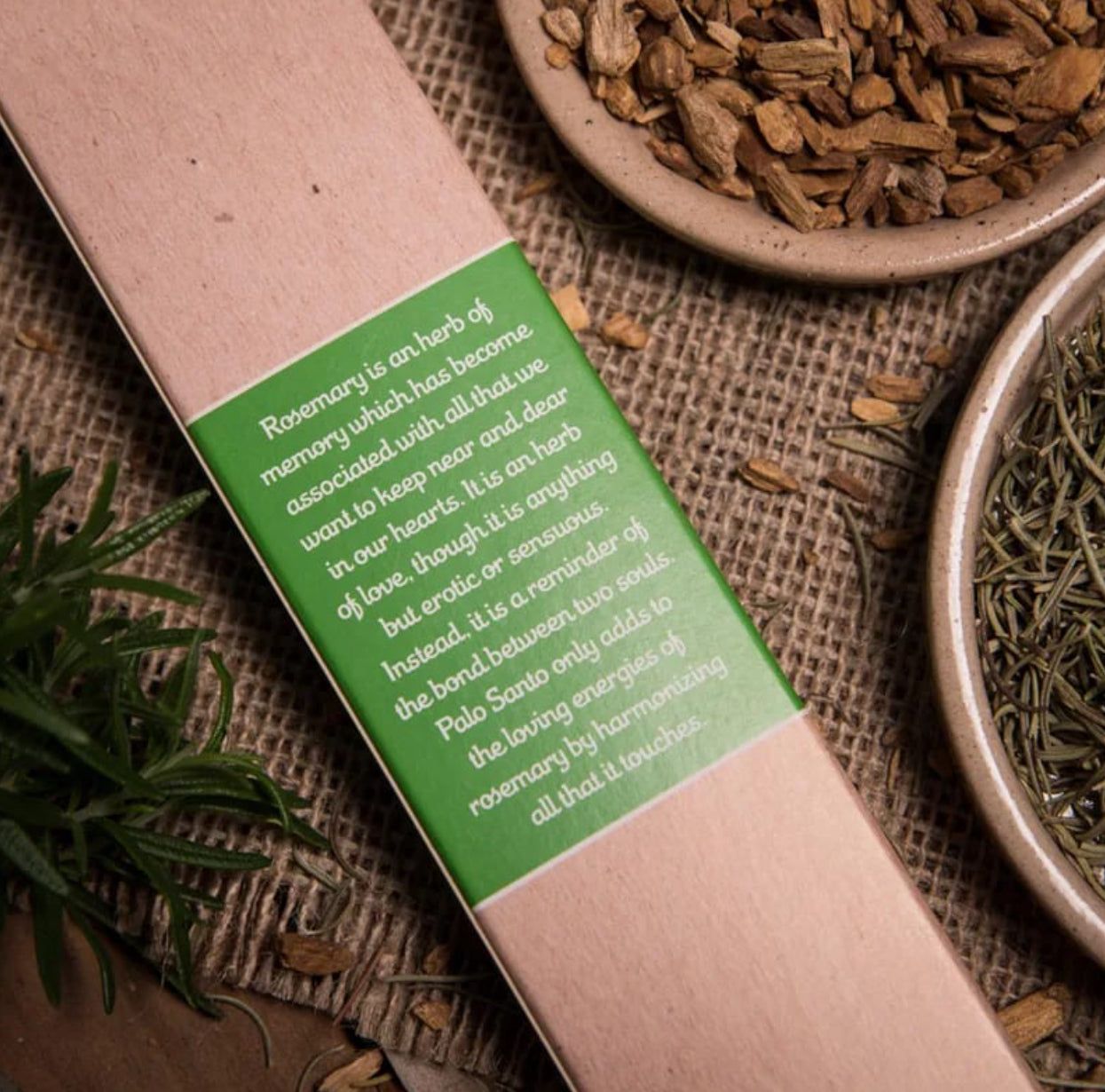 Sagrada Madre Palo Santo incense with Rosemary