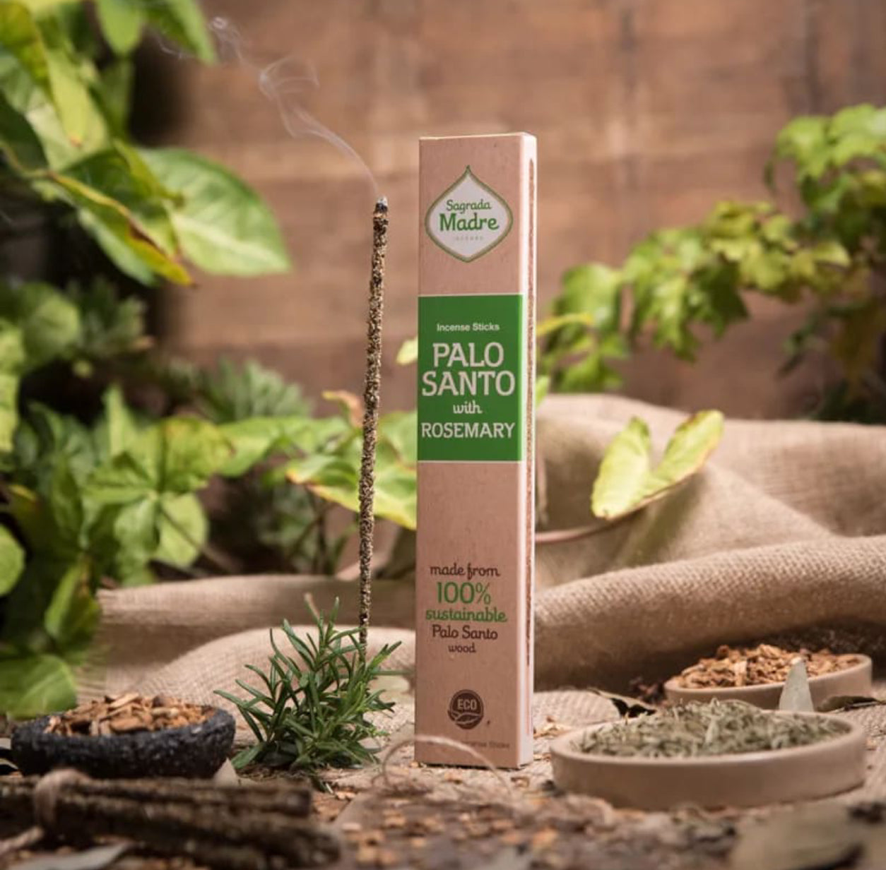 Sagrada Madre Palo Santo incense with Rosemary