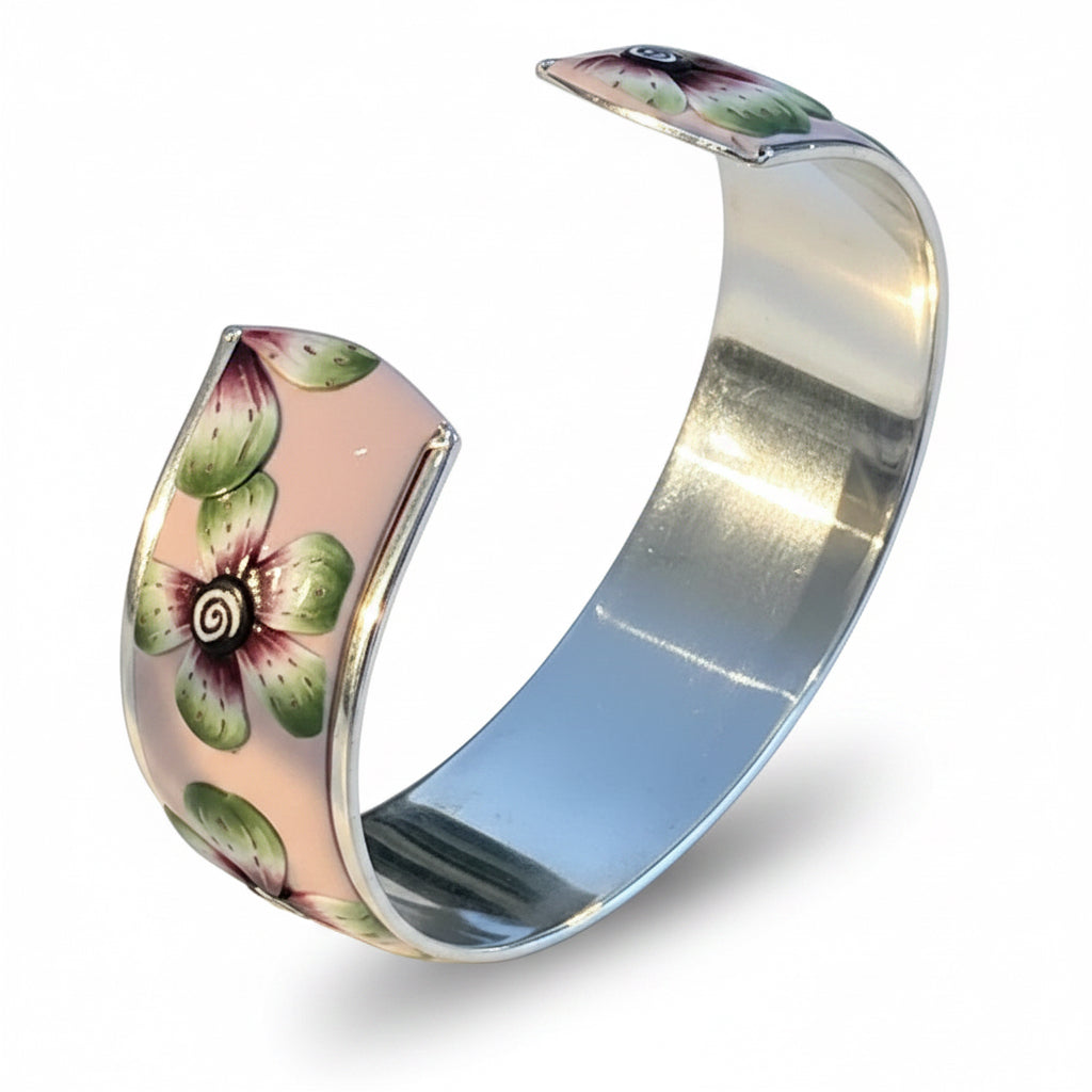 Brazalete tipo brazalete “Jardín Encantado” de Stephanie Fraselle - Diseño de joyería artesanal