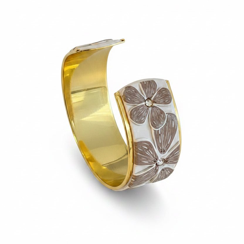 Brazalete tipo brazalete “Jardín Encantado” de Stephanie Fraselle - Diseño de joyería artesanal