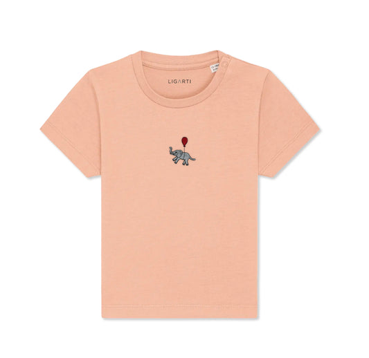 Best Organic Super Soft T-shirt for Babies - Embroidered - Tuffi The Elephant