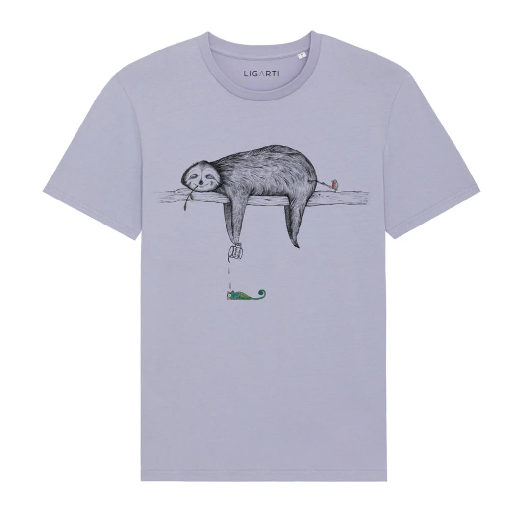 Unisex-T-Shirt „Faultier“ aus Bio-Baumwolle