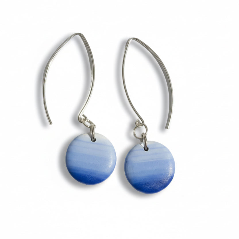Blends „Tints Of Blue“ 925 STERLING SILBER – handgefertigte Ohrringtropfen – von Stephanie Fraselle – Kunstvolles Schmuckdesign