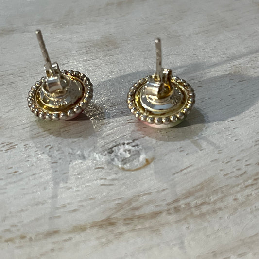 “Enchanted Garden” 925 STERLING SILVER EARRING STUDS - handmade - by Stephanie Fraselle - Artisan Jewellery Design