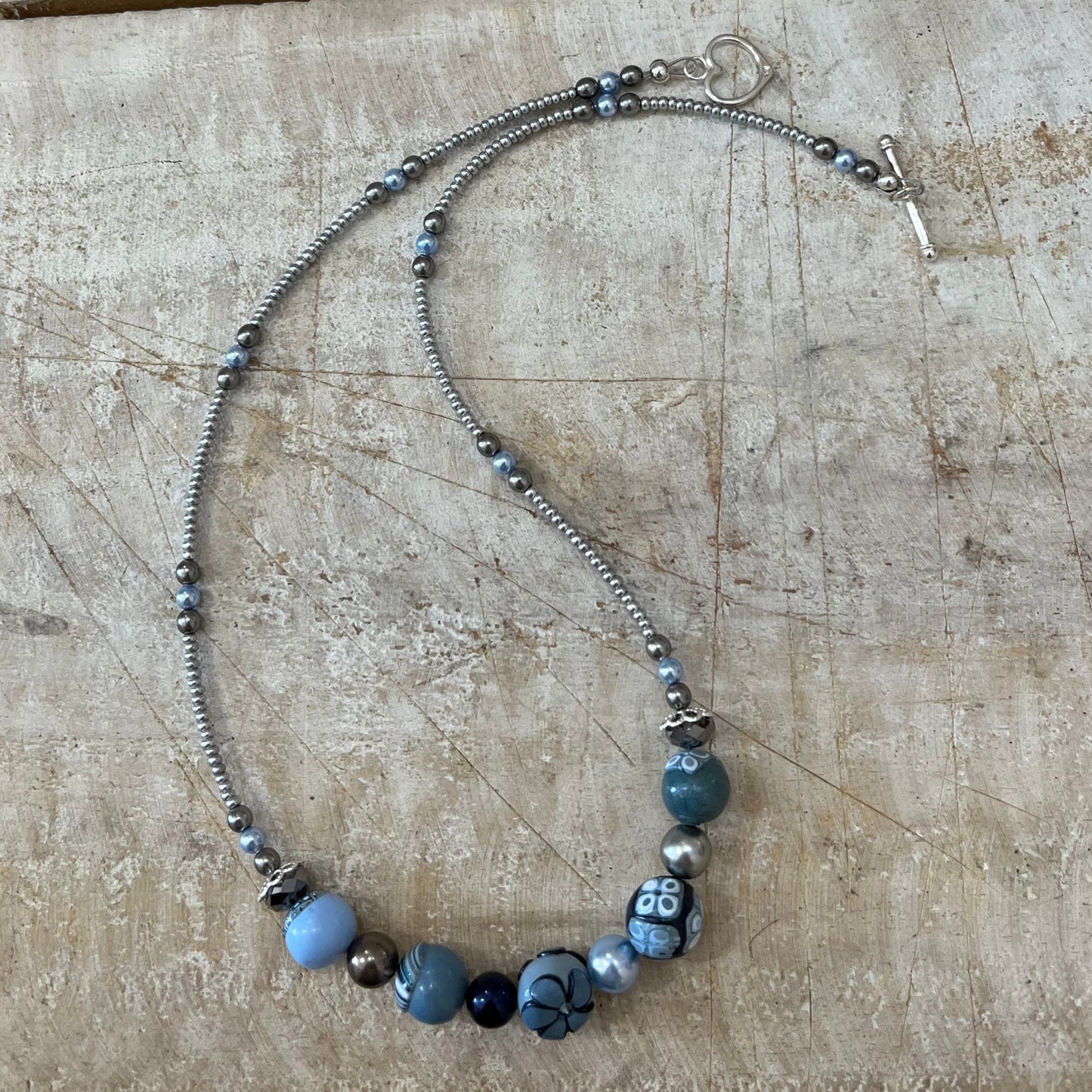 “Blue Denim”. Queen Of Cups necklace by Stephanie Fraselle - Artisan Jewellery Design