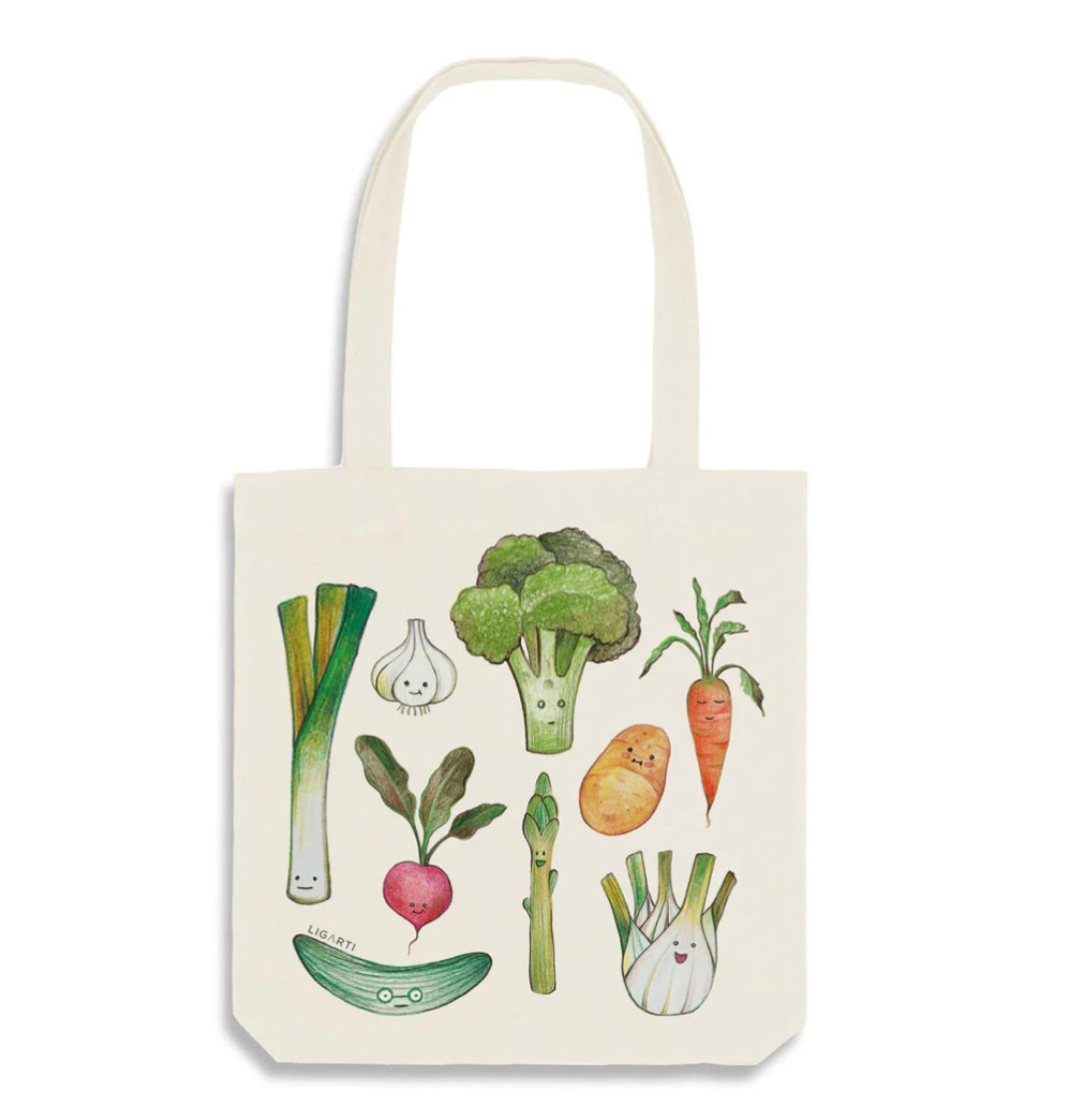 Jute bag - Vegetable Platter- RECYCLED cotton