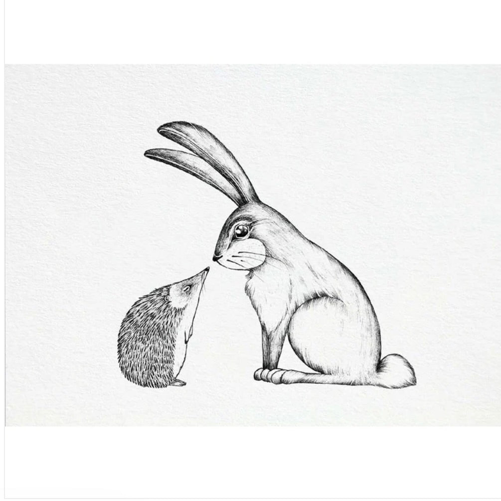 Postcard - The Rabbit and The Beaver