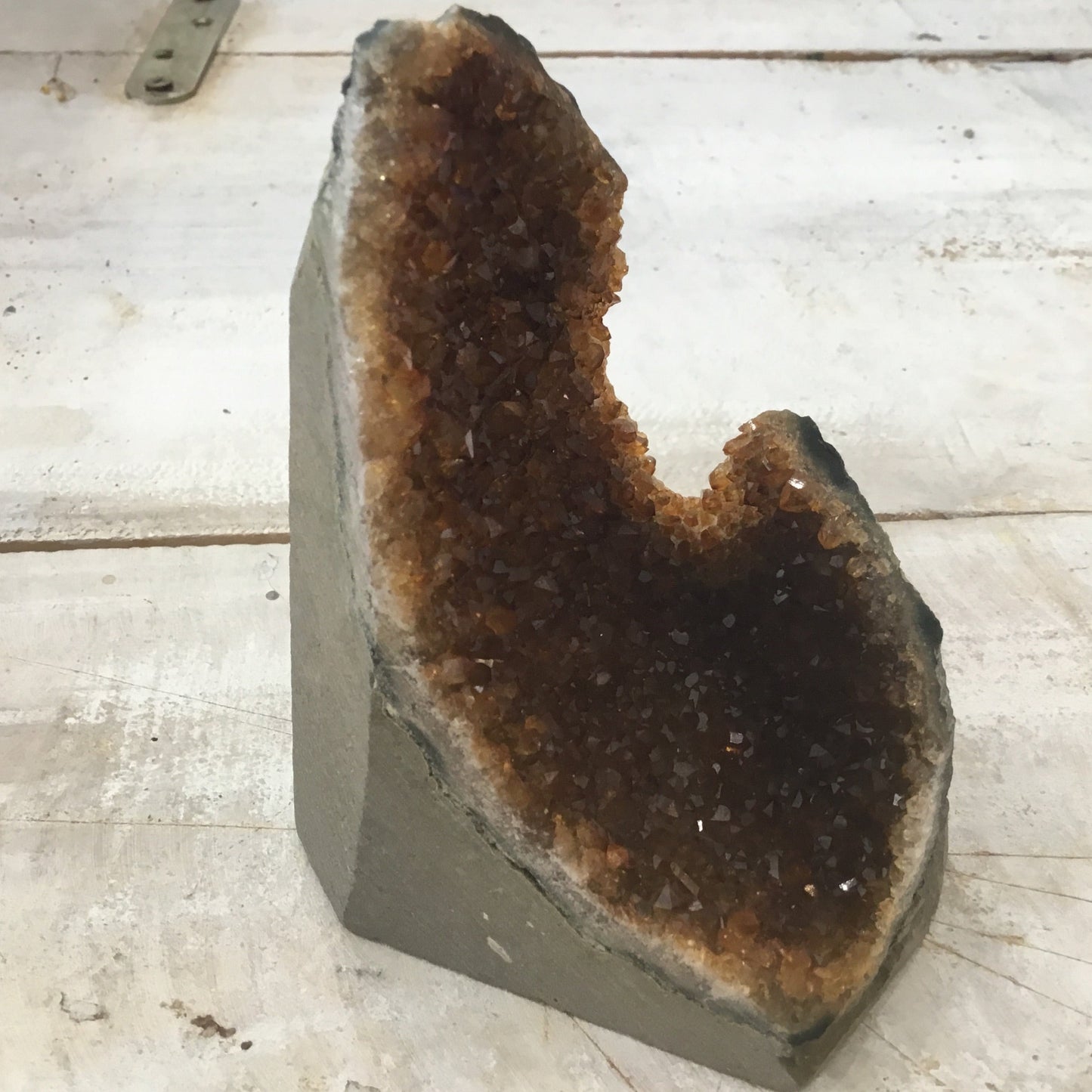 555G Natural citrine geode quartz cluster crystal Cathedrals specimen - Healing-Natural mineral stone.
