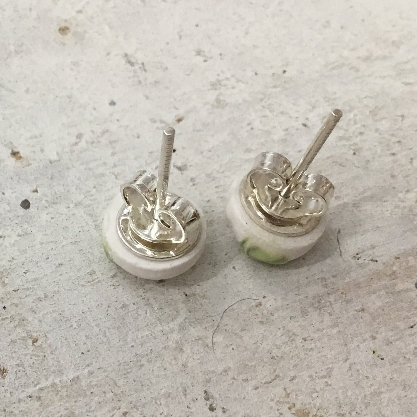 “Laurisilva ” 925 STERLING SILVER 8mm EARRING STUDS - handmade - by Stephanie Fraselle - Artisan Jewellery Design