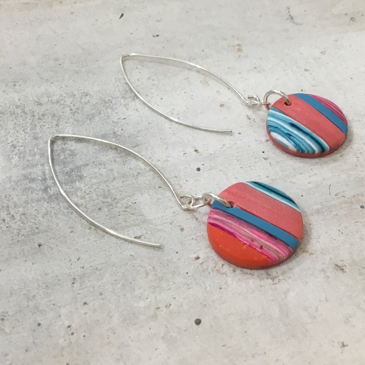 “Tropical Fizz ” 925 STERLING SILVER - handmade Earring drops - by Stephanie Fraselle - Artisan Jewellery Design
