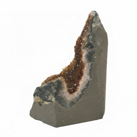 555G Natural Citrine Cathedral Geode
