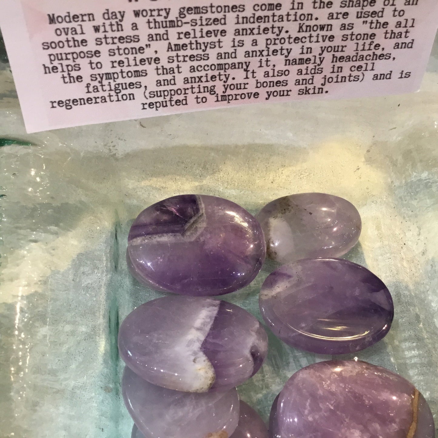 Amethyst Worry Stone