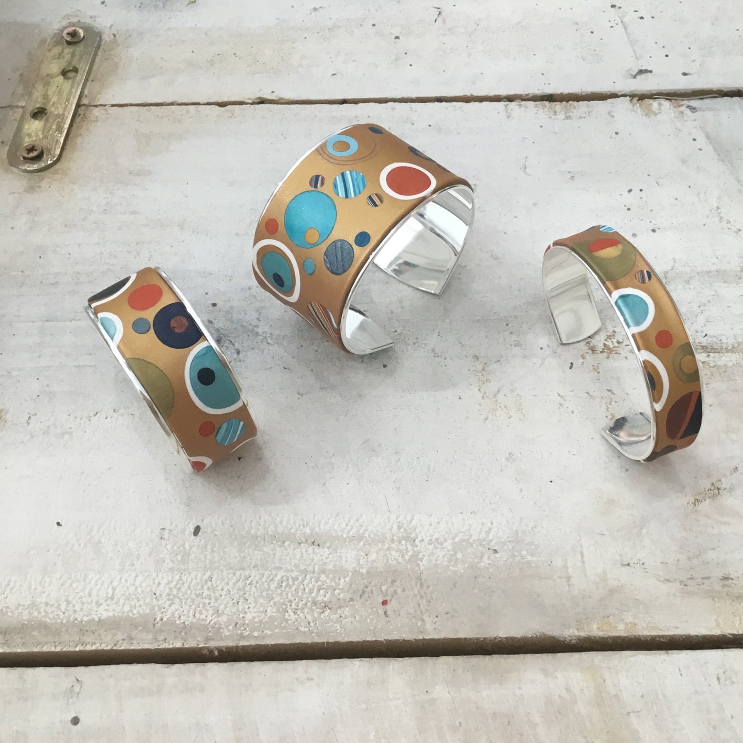 Moroccan Spice “Universe” Bracelet cuff by Stephanie Fraselle - Artisan Jewellery Design