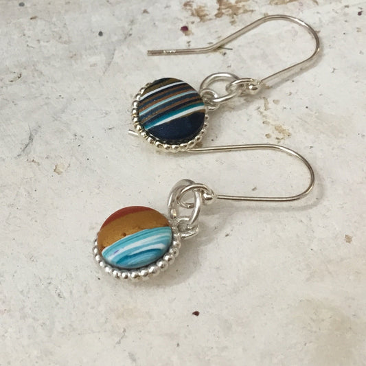 “Moroccan Spice ” 925 STERLING SILVER - handmade Earring drops - by Stephanie Fraselle - Artisan Jewellery Design