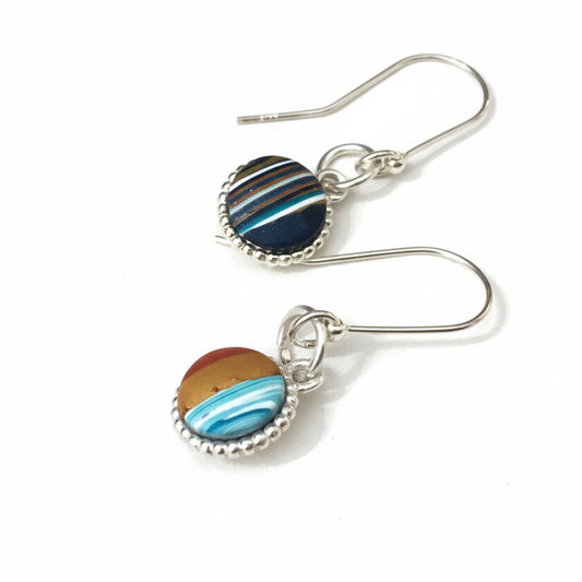 Pendientes colgantes hechos a mano en PLATA DE LEY 925 “Moroccan Spice” de Stephanie Fraselle - Diseño de joyería artesanal